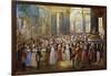 Opening of Gallery of Battles by King Louis Philippe at Museum of Palace of Versailles, June 1837-Jean Auguste Bard-Framed Giclee Print