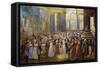 Opening of Gallery of Battles by King Louis Philippe at Museum of Palace of Versailles, June 1837-Jean Auguste Bard-Framed Stretched Canvas