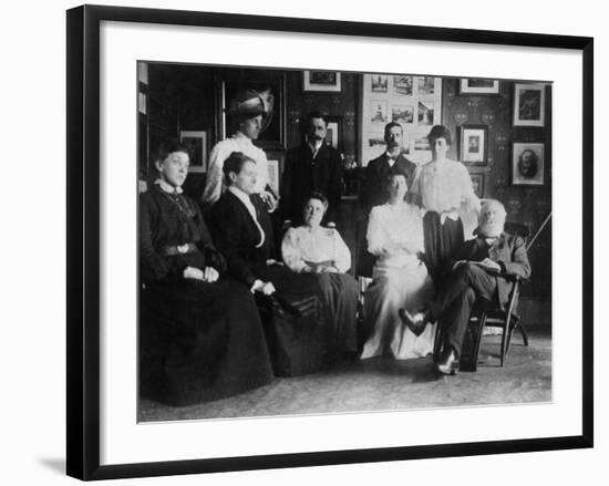 Opening of Julia's Bureau, with W T Stead and Staff-H Blackwell-Framed Photographic Print