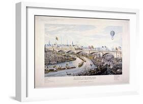 Opening of London Bridge, London, 1831-null-Framed Giclee Print