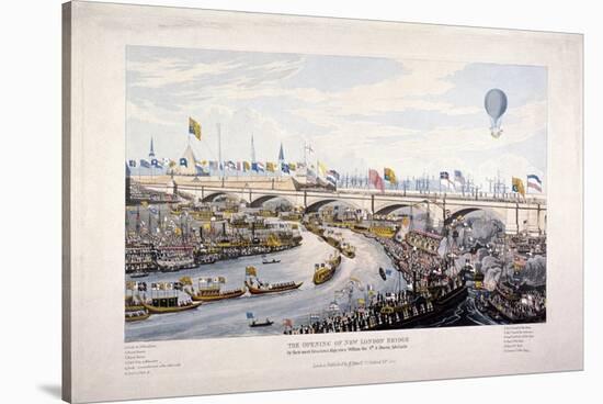 Opening of London Bridge, London, 1831-null-Stretched Canvas