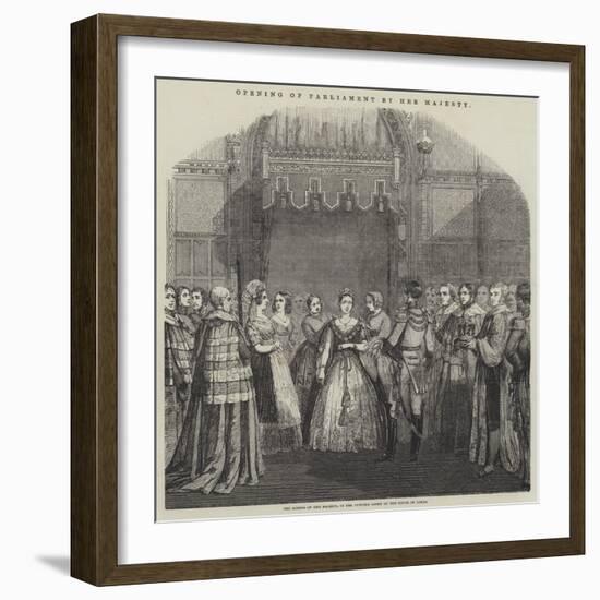 Opening of Parliament by Her Majesty-null-Framed Giclee Print