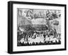Opening of Parliament by Queen Anne, Westminster, London, 18th Century-null-Framed Giclee Print