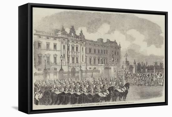 Opening of Parliament, Her Majesty Leaving Buckingham Palace-null-Framed Stretched Canvas