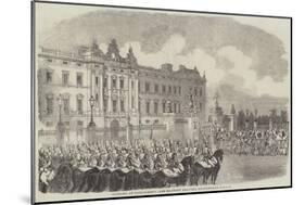 Opening of Parliament, Her Majesty Leaving Buckingham Palace-null-Mounted Giclee Print