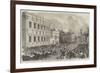 Opening of Parliament, the Royal Procession Passing Whitehall-null-Framed Giclee Print