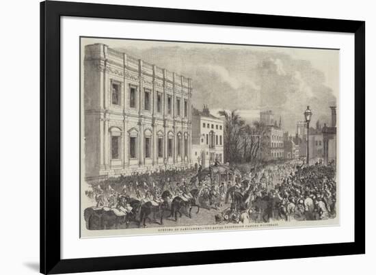 Opening of Parliament, the Royal Procession Passing Whitehall-null-Framed Giclee Print