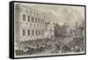 Opening of Parliament, the Royal Procession Passing Whitehall-null-Framed Stretched Canvas