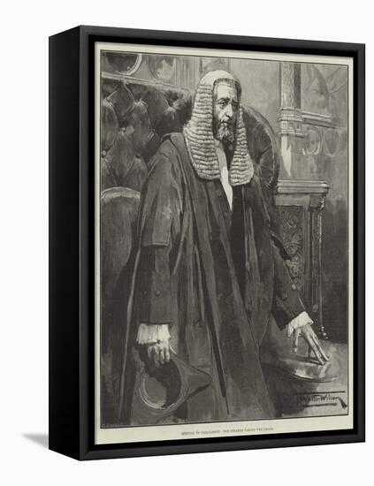 Opening of Parliament, the Speaker Taking the Chair-Thomas Walter Wilson-Framed Stretched Canvas