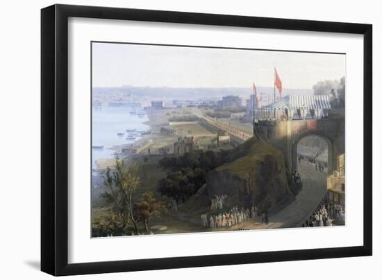 Opening of Railway Line from Naples to Portici, 1840-Salvatore Fergola-Framed Giclee Print