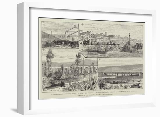 Opening of the Algesiras Railway, Near Gibraltar-null-Framed Giclee Print