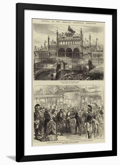 Opening of the American Centennial Exhibition-null-Framed Giclee Print