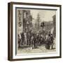 Opening of the American Centennial Festival Exhibition, a Street in Philadelphia-null-Framed Giclee Print