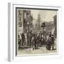 Opening of the American Centennial Festival Exhibition, a Street in Philadelphia-null-Framed Giclee Print