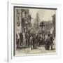 Opening of the American Centennial Festival Exhibition, a Street in Philadelphia-null-Framed Giclee Print