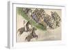 Opening of the Battle of the Little Big Horn-Amos Bad Heart Buffalo-Framed Giclee Print