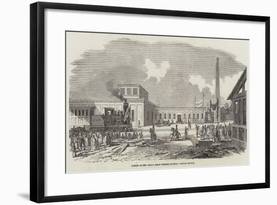 Opening of the Canada Great Western Railway, London Station-null-Framed Giclee Print