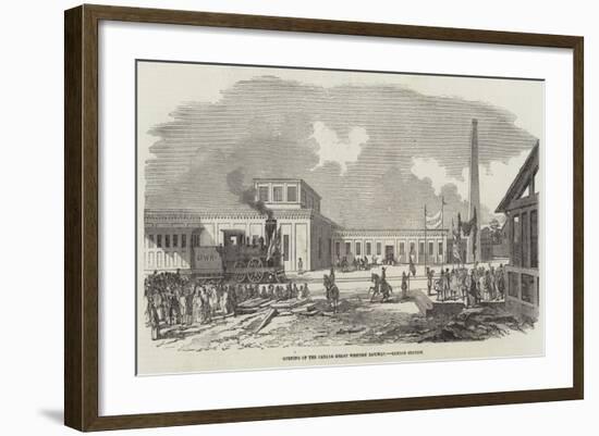 Opening of the Canada Great Western Railway, London Station-null-Framed Giclee Print