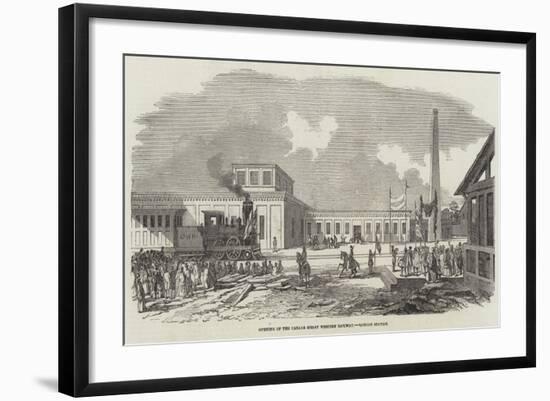 Opening of the Canada Great Western Railway, London Station-null-Framed Giclee Print