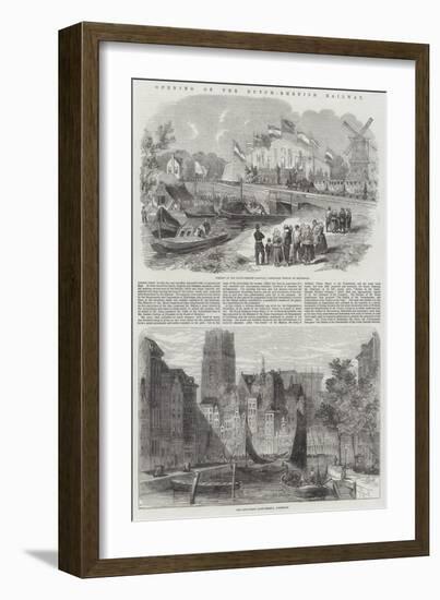 Opening of the Dutch-Rhenish Railway-null-Framed Giclee Print