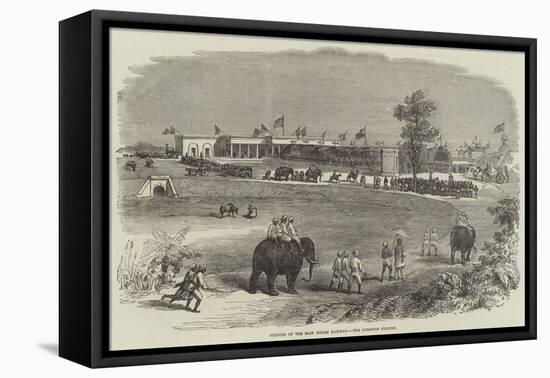 Opening of the East Indian Railway, the Burdwan Station-null-Framed Stretched Canvas