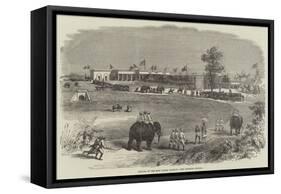 Opening of the East Indian Railway, the Burdwan Station-null-Framed Stretched Canvas