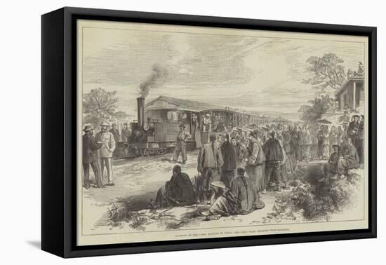 Opening of the First Railway in China, the First Train Starting from Shanghai-null-Framed Stretched Canvas