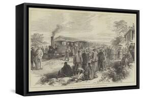 Opening of the First Railway in China, the First Train Starting from Shanghai-null-Framed Stretched Canvas