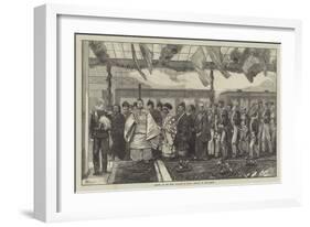 Opening of the First Railway in Japan, Arrival of the Mikado-Felix Regamey-Framed Giclee Print
