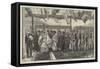 Opening of the First Railway in Japan, Arrival of the Mikado-Felix Regamey-Framed Stretched Canvas