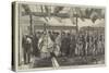 Opening of the First Railway in Japan, Arrival of the Mikado-Felix Regamey-Stretched Canvas