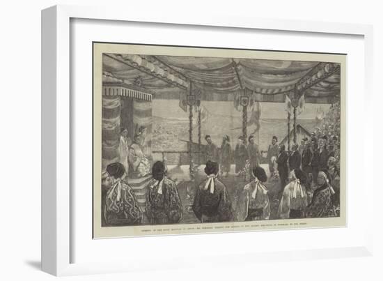 Opening of the First Railway in Japan-Felix Regamey-Framed Giclee Print