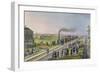 Opening of the First Railway Line from St. Petersburg to Pavlovsk in 1837-null-Framed Giclee Print