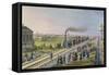 Opening of the First Railway Line from St. Petersburg to Pavlovsk in 1837-null-Framed Stretched Canvas