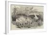 Opening of the Imperial Petropolis Railway, Brazil, Benediction of the Locomotives-null-Framed Giclee Print