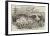 Opening of the Imperial Petropolis Railway, Brazil, Benediction of the Locomotives-null-Framed Giclee Print