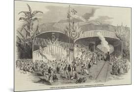 Opening of the Imperial Petropolis Railway, Brazil, Benediction of the Locomotives-null-Mounted Giclee Print