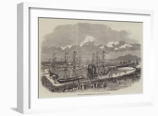 Opening of the Marshall Dock at the Port of Silloth-null-Framed Giclee Print