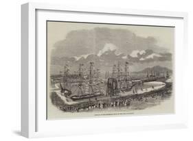 Opening of the Marshall Dock at the Port of Silloth-null-Framed Giclee Print