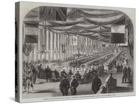 Opening of the Metropolitan Railway, Banquet at the Farringdon-Street Station-null-Stretched Canvas