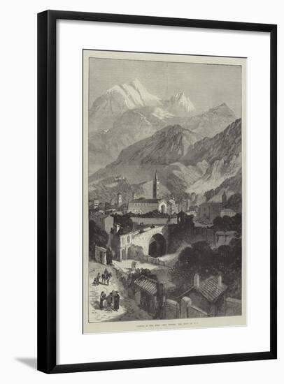 Opening of the Mont Cenis Tunnel, the Town of Susa-null-Framed Giclee Print