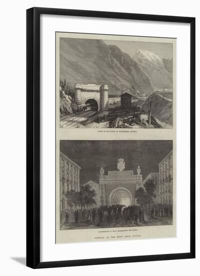 Opening of the Mont Cenis Tunnel-null-Framed Giclee Print