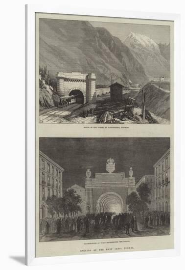 Opening of the Mont Cenis Tunnel-null-Framed Giclee Print