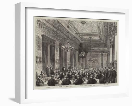 Opening of the New Conservative Club at Manchester, the Inauguration Banquet-null-Framed Giclee Print