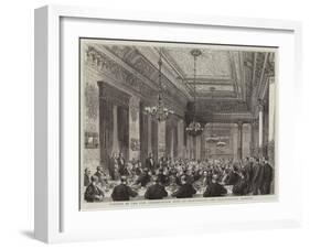 Opening of the New Conservative Club at Manchester, the Inauguration Banquet-null-Framed Giclee Print