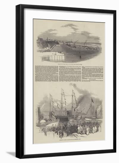 Opening of the New Docks at Sunderland-null-Framed Giclee Print