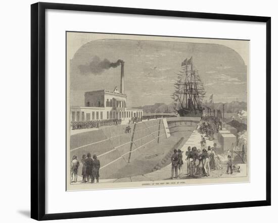 Opening of the New Dry Dock at Suez-null-Framed Giclee Print