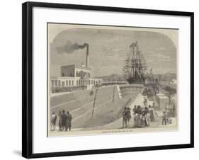 Opening of the New Dry Dock at Suez-null-Framed Giclee Print