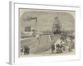 Opening of the New Dry Dock at Suez-null-Framed Giclee Print