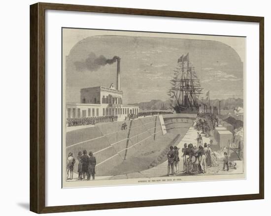 Opening of the New Dry Dock at Suez-null-Framed Giclee Print